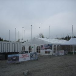 Vuokraamamme teltta Lokolaunch-tapahtumassa